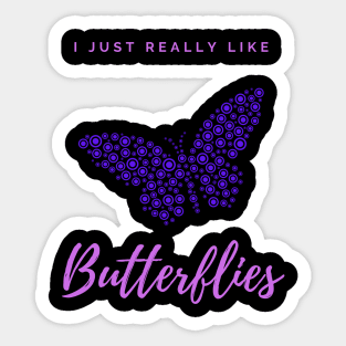 Butterfly purple pattern 11 Sticker